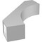 Ekena Millwork 5 1/2-in. W x 22-in. D x 30-in. H Westlake Architectural Grade PVC Knee Brace BRCP055X22X30WTL - alternate 4